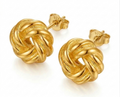 Elegant Textured Swirl Statement Earrings