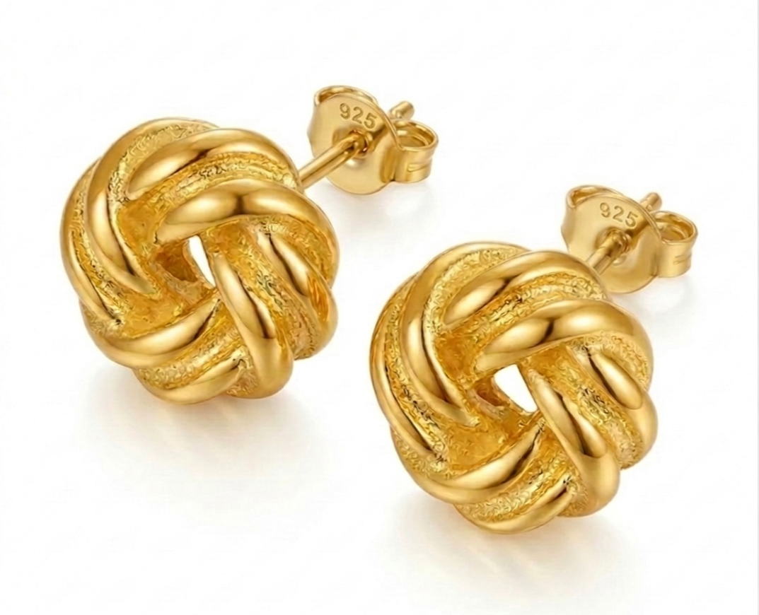 Elegant Textured Swirl Statement Earrings